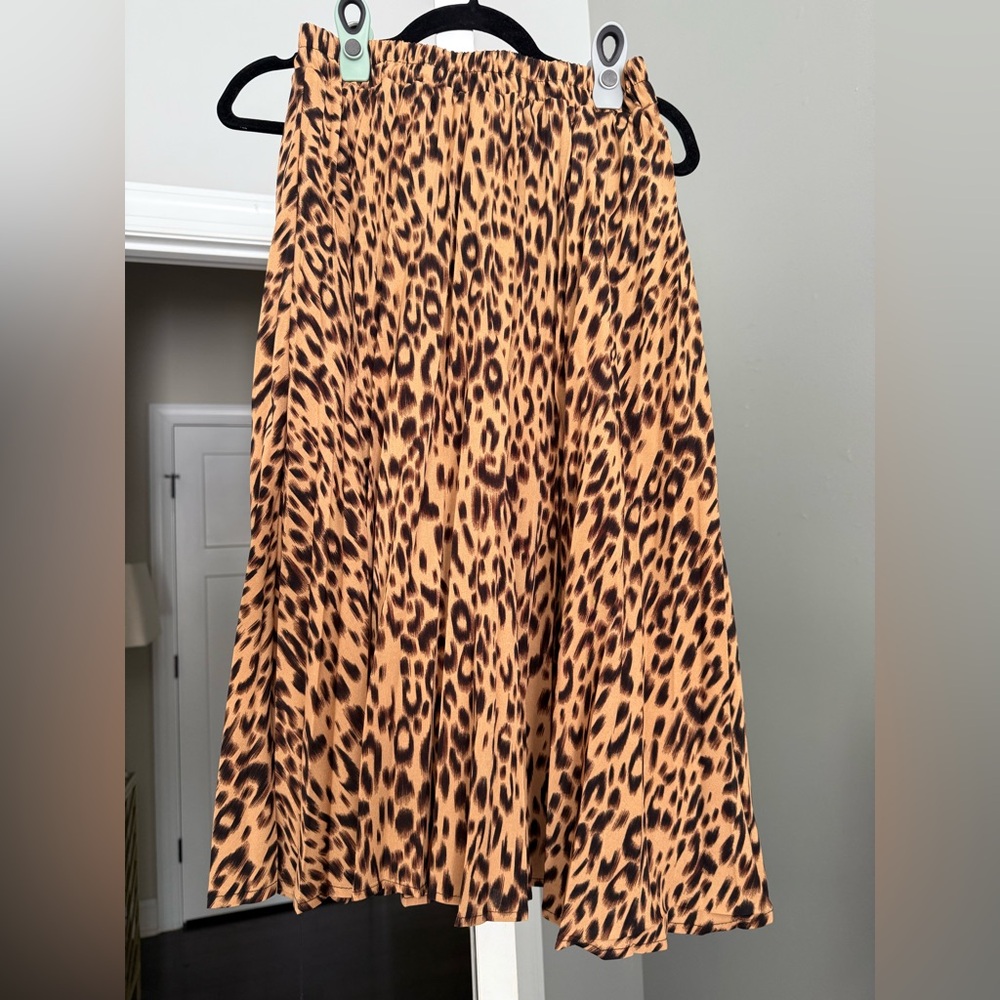 Amazon A-Line Leopard Print Skirt